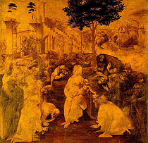 De Aanbidding der Wijzen door Leonardo da Vinci